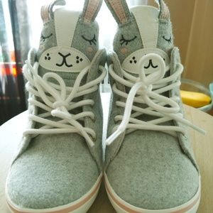 High top Bunny girl sneakers. toddler size 9